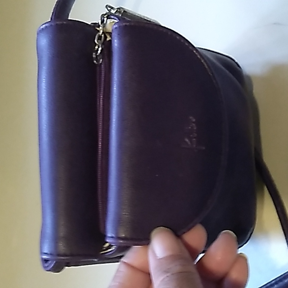 Vintage, Small Purple, Cross Body,  handbag, Strap, removable, Purple, Zipper - Picture 4 of 9